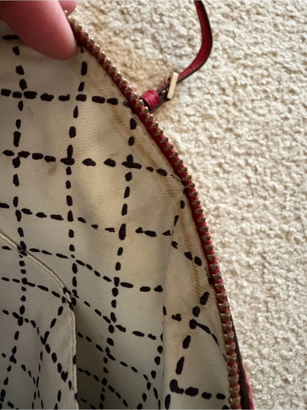 kate spade red leather satchel